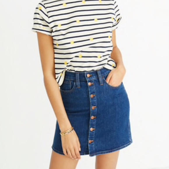Madewell Dresses & Skirts - Madewell Stretch Denim Mini Skirt Button-Front 29